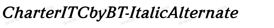 CharterITCbyBT-ItalicAlternate字体转换