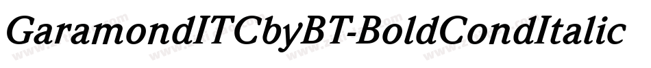 GaramondITCbyBT-BoldCondItalic字体转换
