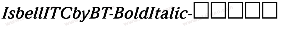 IsbellITCbyBT-BoldItalic字体转换