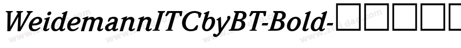 WeidemannITCbyBT-Bold字体转换
