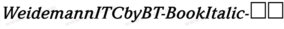 WeidemannITCbyBT-BookItalic字体转换
