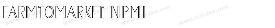 FarmToMarket-nPM1字体转换