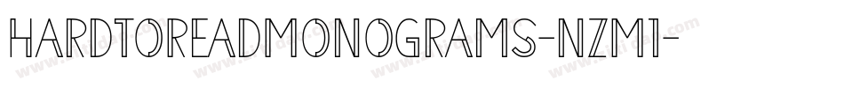 HardToReadMonograms-nZM1字体转换