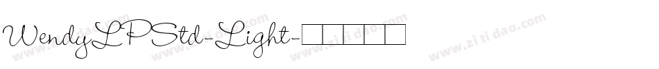 WendyLPStd-Light字体转换