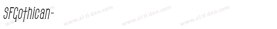 SFGothican字体转换