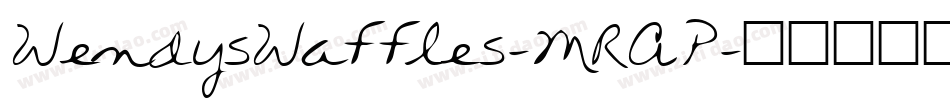 WendysWaffles-MRAP字体转换