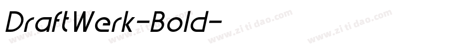 DraftWerk-Bold字体转换