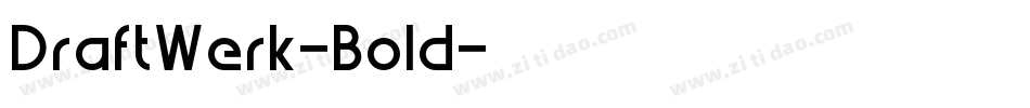 DraftWerk-Bold字体转换