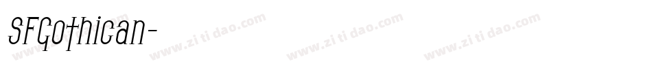 SFGothican字体转换