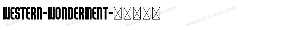 Western-Wonderment字体转换