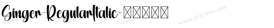 Ginger-RegularItalic字体转换