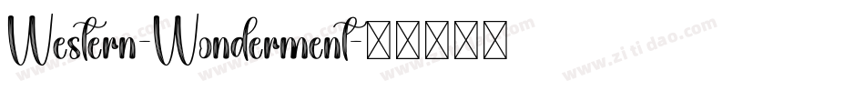 Western-Wonderment字体转换