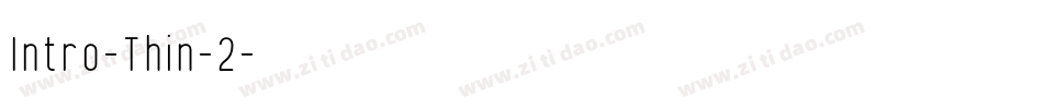 Intro-Thin-2字体转换