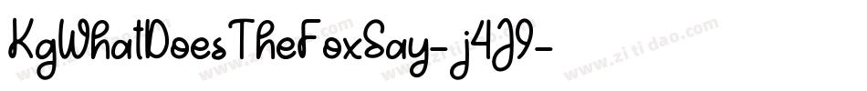 KgWhatDoesTheFoxSay-j4J9字体转换