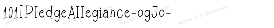 101IPledgeAllegiance-ogJo字体转换