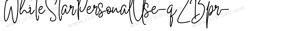 WhiteStarPersonalUse-qZBpr字体转换 WhiteStarPersonalUse-qZBpr字体转换