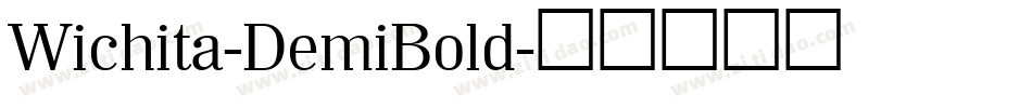 Wichita-DemiBold字体转换