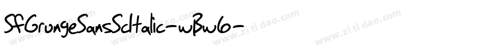 SfGrungeSansScItalic-wBw6字体转换 SfGrungeSansScItalic-wBw6字体转换