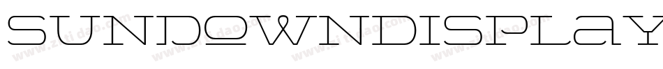 SundownDisplayWide字体转换
