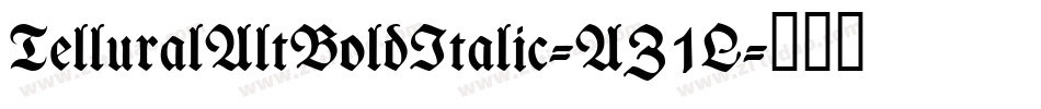 TelluralAltBoldItalic-AZ1L字体转换