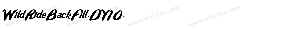 WildRideBackFill-DY10字体转换