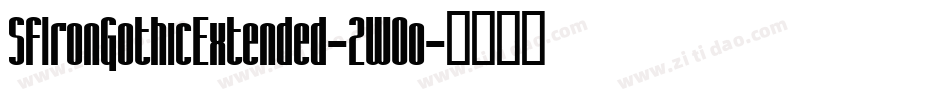 SfIronGothicExtended-2WOo字体转换