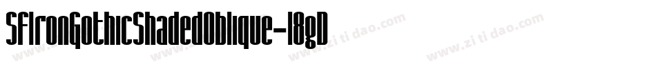 SfIronGothicShadedOblique-l8gD字体转换