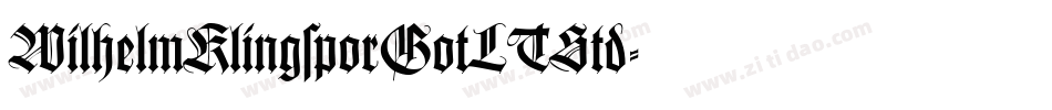 WilhelmKlingsporGotLTStd字体转换