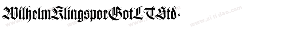 WilhelmKlingsporGotLTStd字体转换