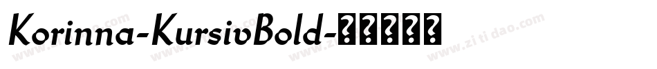 Korinna-KursivBold字体转换