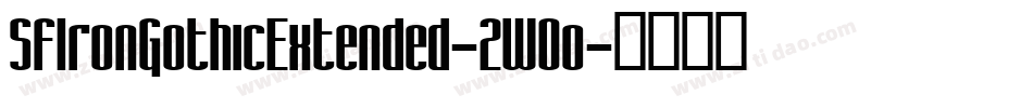 SfIronGothicExtended-2WOo字体转换