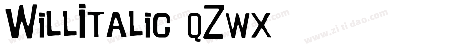 WillItalic-qZwx字体转换