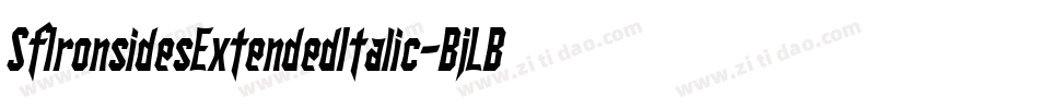 SfIronsidesExtendedItalic-BjLB字体转换