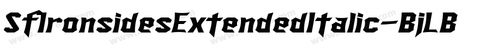 SfIronsidesExtendedItalic-BjLB字体转换