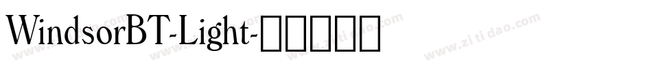 WindsorBT-Light字体转换