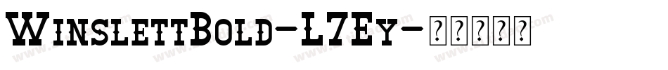 WinslettBold-L7Ey字体转换