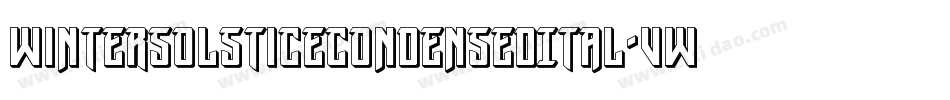 WinterSolsticeCondensedItal-vwg7字体转换 WinterSolsticeCondensedItal-vwg7字体转换
