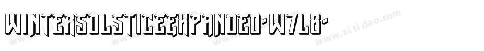 WinterSolsticeExpanded-w7l8字体转换 WinterSolsticeExpanded-w7l8字体转换