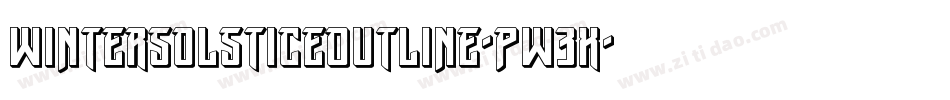 WinterSolsticeOutline-Pw3x字体转换