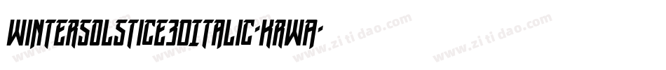 WinterSolstice3DItalic-KrWA字体转换