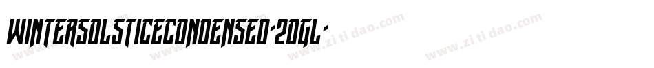 WinterSolsticeCondensed-2ogl字体转换