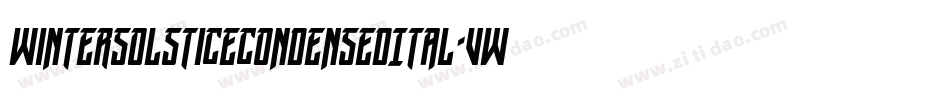 WinterSolsticeCondensedItal-vwg7字体转换 WinterSolsticeCondensedItal-vwg7字体转换