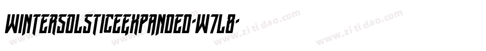 WinterSolsticeExpanded-w7l8字体转换 WinterSolsticeExpanded-w7l8字体转换