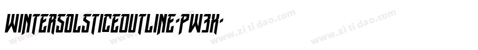 WinterSolsticeOutline-Pw3x字体转换