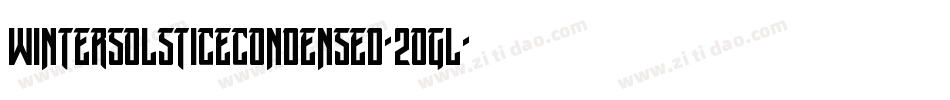 WinterSolsticeCondensed-2ogl字体转换
