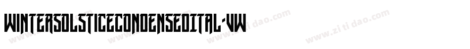 WinterSolsticeCondensedItal-vwg7字体转换 WinterSolsticeCondensedItal-vwg7字体转换