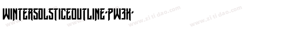 WinterSolsticeOutline-Pw3x字体转换