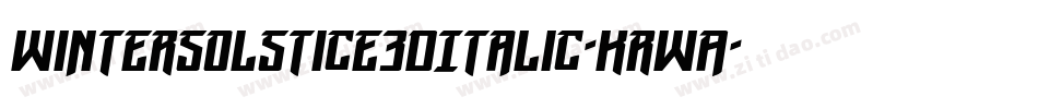 WinterSolstice3DItalic-KrWA字体转换