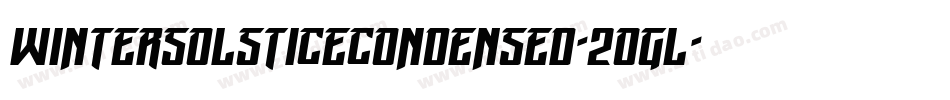 WinterSolsticeCondensed-2ogl字体转换