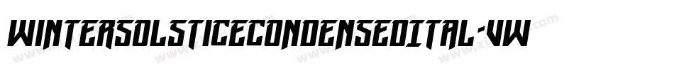 WinterSolsticeCondensedItal-vwg7字体转换 WinterSolsticeCondensedItal-vwg7字体转换